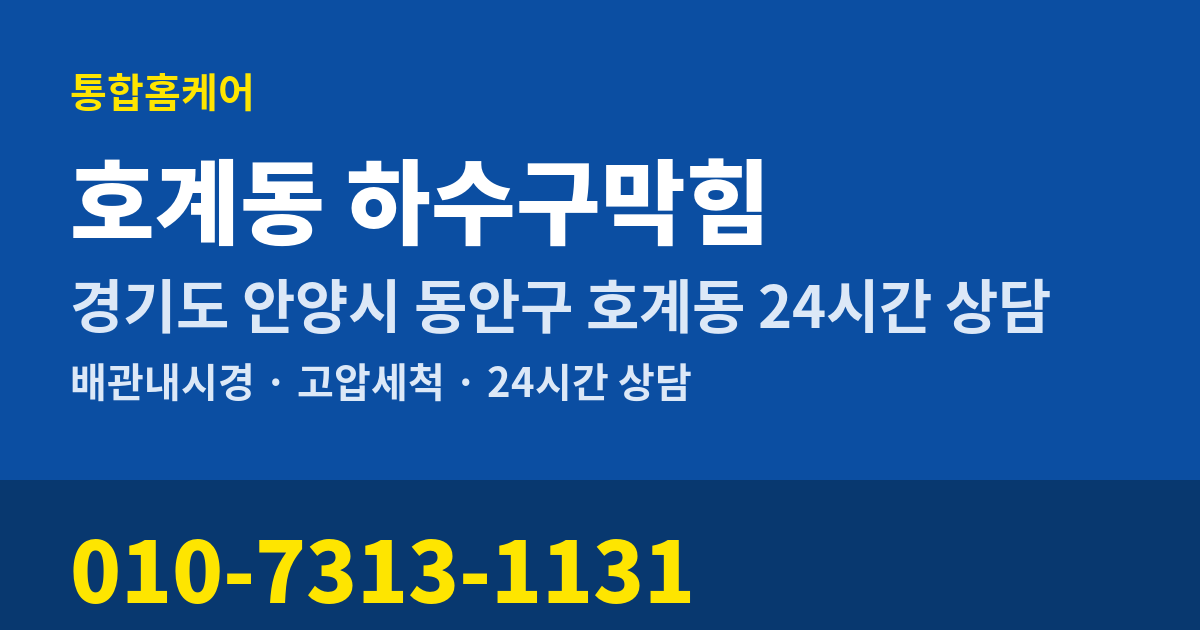 호계동 하수구막힘 통합홈케어 010-7313-1131
