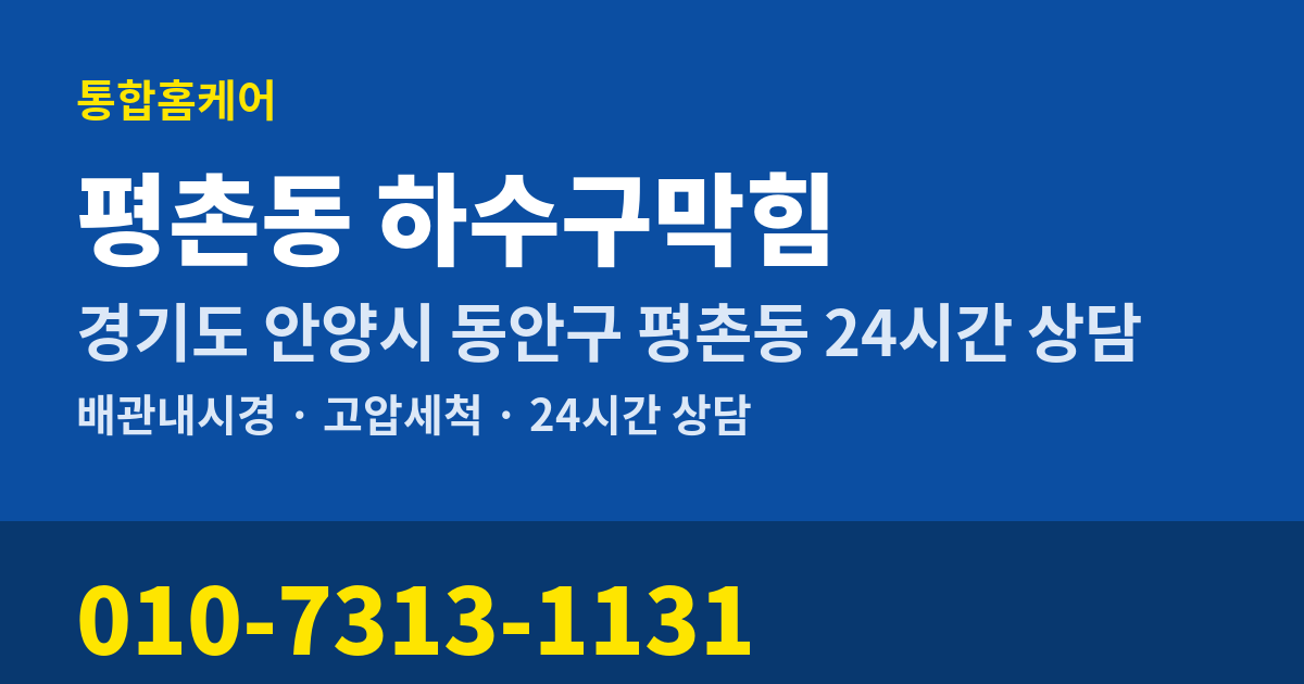 평촌동 하수구막힘 통합홈케어 010-7313-1131