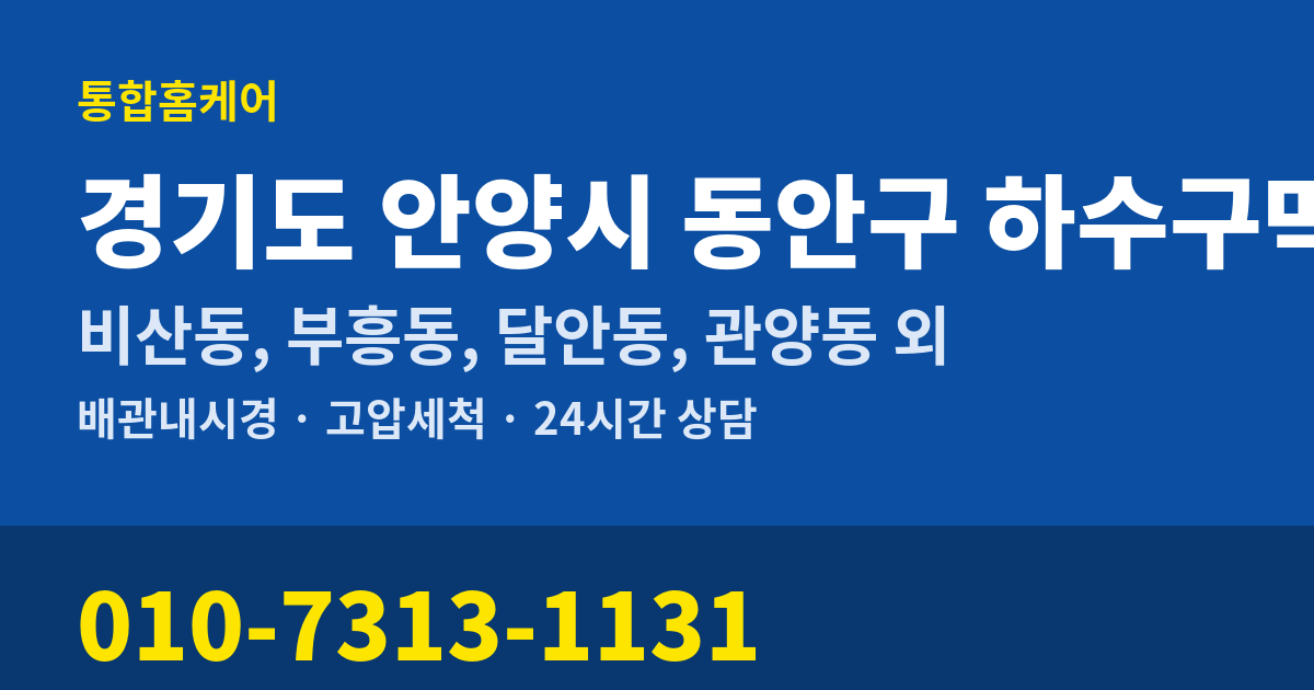 경기도 안양시 동안구 하수구막힘 통합홈케어 010-7313-1131